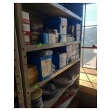 lot contains a 36 by 84 inch metal shelf contents not included