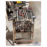 Large Lot RIDGID Pipe Threading Dies, Die Heads & Pipe Threading Tools w/ Cart