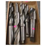 1 lot containing 5 tapper shank carbon steel drill bits