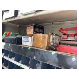 Contents of shelves parts and tools