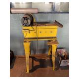 Industrial Pedestal Bench Grinder with Wire Wheel on Heavy Cast Iron Stand