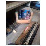 lot contains 2 air meters a ,Curv-O-Mark Contour Marker, and 5 packs of steel wool