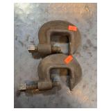 Pair of 2” Record No. 2 C-Clamps – Made in England Cast Iron Clamps
