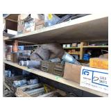 Contents of shelves wax lubricant, mixed paint cans, mixed fittings