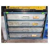 Drawer organizers with air brakes, general studs