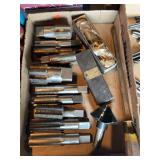 Box of assorted large thread taps.