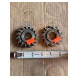 Lot of 2 Staggered Tooth Side Milling Cutters – Arbor Mount HSS Machine Shop Tooling