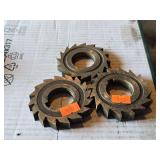 3- Side Milling Cutter: 3×1/2×1-1/4, 3×3/8×1-1/4, 3×7/16×1-1/4