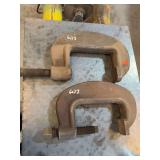 Pair of 7” J.H. Williams C-Clamps – Drop Forged USA Heavy-Duty Clamps