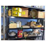 Contents of shelves miscellaneous hardware