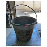 Galvanized pail.