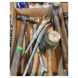 Assorted hammers and wrenches