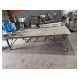 Welding table in casters 12FT long x 6FT wide 3FT tall