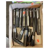 Box of assorted large thread taps