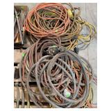 Large Lot of Heavy-Duty Extension Cords & Power Cables – Contractor Grade Assortment