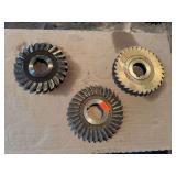 Lot of 3 Milling Cutters Including Gear Cutter – HSS Arbor Mill Tools