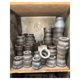 Cubby of galv/black pipe fittings