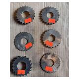 Lot of 6 HSS Milling Cutters – Assorted Side, Slitting & Slotting Cutters