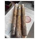 Set of three reaming bits.