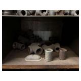 Cubby of galv/black pipe fittings