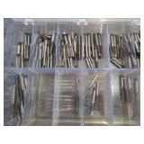 lot contains a plastic case with several different sized high speed flute taps used for cutting internal threads in metal and plastic.