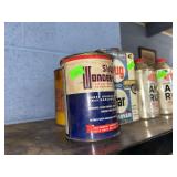 Various cans of mixed cans cooling system, bug and tar, wonder whyte