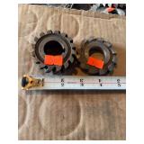 Lot of 2 Staggered Tooth Side Milling Cutters – Approx. 3–3.5” HSS Arbor Mount Machine Shop Tooling