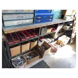 Very Large work bench storage unit with contents (Cast Iron Not Included)