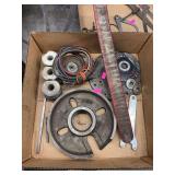 Flat of miscellaneous tools and wires