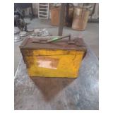 vintage metal ammunition storage box,