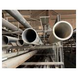 27 pieces of steel various lengths ranging from 4’ to 20’. Round pipe, solid square and a large piece of channel.