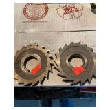 Side milling cutters 4x3/8 and 4x5/16.