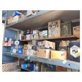 Contents of shelves machine screws various sizes