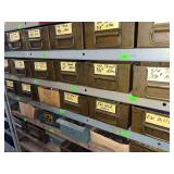 Contents of shelves fine threads various sizes