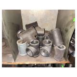 Cubby of galv/black pipe fittings