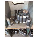 Cubby of galv/black pipe fittings