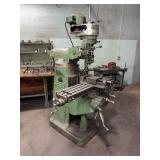 3-Phase Bridgeport J-Head Vertical Turret Milling Machine, Serial J-68761, w/ Bridgeport Vise