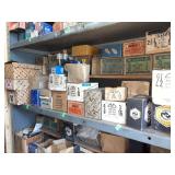 Contents of shelves machine screws, stove bolts  various sizes