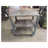 Rolling 3 tier metal shop cart