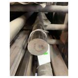 One piece of solid round steel. Approximately 2 1/2”x5’.