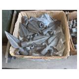 Contents of shelf cast iron spear finials