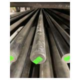 One piece of solid round steel. Approximately 1 1/2”x11”