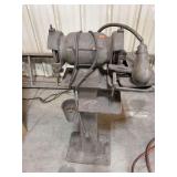 Baldor Double-End Bench Grinder w/ Pedestal Stand & Work Light – Heavy Duty Shop Grinder