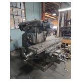 3-Phase Cincinnati No. 3 Horizontal Milling Machine, Power Feed, Large T-Slot Table w/ Accessories