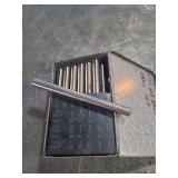 1 box of various sized drill blanks to check hole sizes