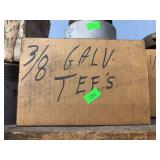 3/8 Galv tees Black pipe fitting