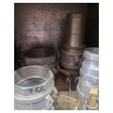 lot contains 4 aluminum Type D camlock couplers of different sizes