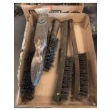 Flat of wire brushes
