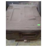 military surplus metal ammunition storage container, specifically appearing to be a 40mm ammunition can (often designated as PA-120).