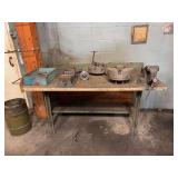 Shop workbench with vise (contents not included)